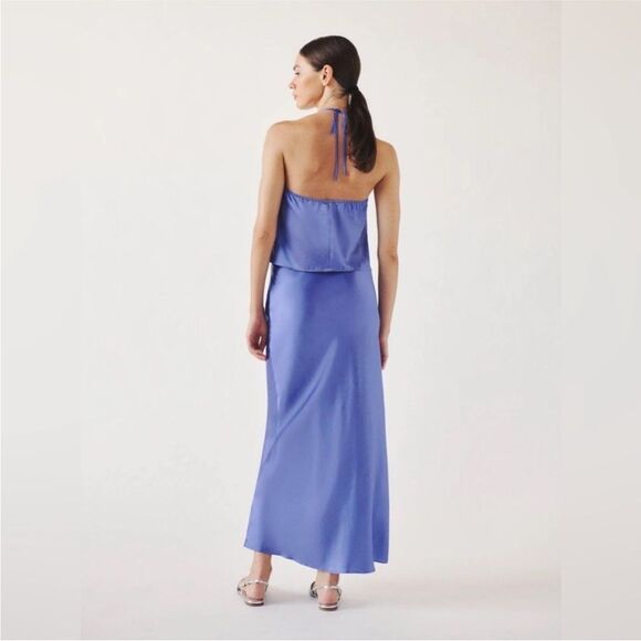 Reformation Beba silk halter in Jacaranda size 10 NWT - Picture 3 of 6
